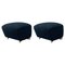 Blue Natural Oak Sahco Zero The Tired Man Footstools from by Lassen, Set of 2 1