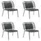 Black Cielo Lounge Low Chair by Sebastian Herkner, Set of 4 1