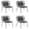 Black Cielo Lounge Low Chair by Sebastian Herkner, Set of 4, Image 1