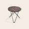 Mini Brown Emperador Marble and Black Steel O Side Table by Ox Denmarq 2