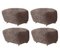 Sahara Natural Oak Sheepskin The Tired Man Footstools from by Lassen, Set of 4 2