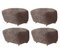 Sahara Natural Oak Sheepskin The Tired Man Footstools from by Lassen, Set of 4, Image 2