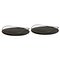 Small Black Ash Wood Touché Bois Handle Tray by Mason Editions, Set of 2 1