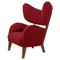 Red Smoked Oak Raf Simons Vidar 3 My Own Chair Lounge Chair from by Lassen 1