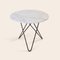 Large White Carrara Marble and Black Steel Dining O Table by Ox Denmarq, Image 2
