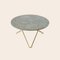 Grey Marble and Brass O Coffee Table by Ox Denmarq, Image 2