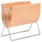 Nature Leather and Steel Maggiz Magazine Rack by Ox Denmarq 1