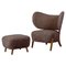 Sahara Sheepskin Tmbo Lounge Chair & Pouf by Mazo Design, Set of 2 1