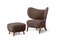 Sahara Sheepskin Tmbo Lounge Chair & Pouf by Mazo Design, Set of 2, Image 2