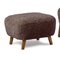 Fauteuil et Pouf Tmbo en Peau de Mouton Sahara par Mazo Design, Set de 2 3