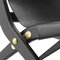 Schwarz gebeizte Eiche und schwarze Leder Saxe Stühle von by Lassen, 4er Set 6