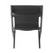 Schwarz gebeizte Eiche und schwarze Leder Saxe Stühle von by Lassen, 4er Set 4