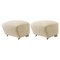 Beige Natural Oak Sahco Zero The Tired Man Footstool from by Lassen, Set of 2 1