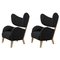 Black Natural Oak Raf Simons Vidar 3 My Own Chair Lounge Chair from by Lassen, Set of 2 1