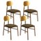 Canaletto & Gold Visione Bokken Upholstered Chairs by Colé Italia, Set of 4 1