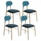 Upholstered Beech Bokken Chairs from Colé Italia, Set of 4 1