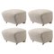 Light Beige Natural Oak Sahco Zero the Tired Man Footstool from by Lassen, Set of 4 1
