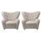 Dark Beige Sahco Zero the Tired Man Lounge Chairs from by Lassen, Set of 2 1