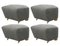 Grey Natural Oak Hallingdal the Tired Man Footstools from by Lassen, Set of 4 2