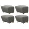 Grey Natural Oak Hallingdal the Tired Man Footstools from by Lassen, Set of 4 1