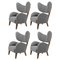 Grey Smoked Oak Sahco Zero My Own Chair Lounge Chairs from by Lassen, Set of 4 1