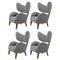 Grey Smoked Oak Sahco Zero My Own Chair Lounge Chairs from by Lassen, Set of 4, Image 1