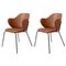 Brown Leather Lassen Chairs from by Lassen, Set of 2 1