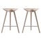 Oak and Stainless Steel Counter Stools from by Lassen, Set of 2 1