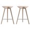 Oak and Stainless Steel Counter Stools from by Lassen, Set of 2, Image 1