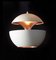 Large White and Copper Here Comes the Sun Pendant Lamp by Bertrand Balas 2