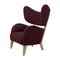 Maroon Natural Oak Raf Simons Vidar 3 My Own Lounge Chair from by Lassen, Set of 4, Image 2