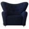 Blue Hallingdal the Tired Man Lounge Chair from by Lassen 1