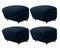 Blue Natural Oak Sahco Zero the Tired Man Footstools from by Lassen, Set of 4 2