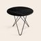 Black Marquina Marble and Black Steel Dining O Table by Ox Denmarq 2