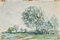 Paulette Humbert, Landscape, Original Drawing, Mid-20th-Century 1