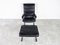 Vintage Black Leather & Chrome Lounge Chair & Ottoman, 1970s, Set of 2 3