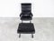 Vintage Black Leather & Chrome Lounge Chair & Ottoman, 1970s, Set of 2, Image 3