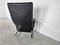 Vintage Black Leather & Chrome Lounge Chair & Ottoman, 1970s, Set of 2, Image 2