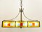 Mid-Century Colored Glass Suspension Lamp from Poliarte, Italy, 1970s 4