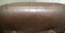 Sofá de tres plazas de cuero marrón de Thams Kvalitet, años 70, Imagen 7