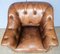 Somerville Brown Leather Chesterfield Chair from George Smith 3