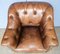 Somerville Brown Leather Chesterfield Chair from George Smith, Image 3