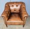 Somerville Brauner Leder Chesterfield Stuhl von George Smith 2