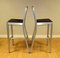 Navy Collection Brushed Aluminum High Stools with Brown Leather Seats from Emeco, Set of 4 6
