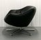 Black Leather Gigi Swivel Armchair on Chrome Legs by Gerard Van Den Berg for Heals, Image 4