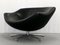 Black Leather Gigi Swivel Armchair on Chrome Legs by Gerard Van Den Berg for Heals 2