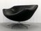 Black Leather Gigi Swivel Armchair on Chrome Legs by Gerard Van Den Berg for Heals, Image 2