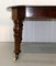 Victorian Mahogany Extendable Brown Dining Table with Two Original Leaves 8
