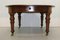 Victorian Mahogany Extendable Brown Dining Table with Two Original Leaves 5