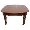 Victorian Mahogany Extendable Brown Dining Table with Two Original Leaves 1